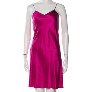 Helmut Lang Silk Mini Zipper Detail Dress